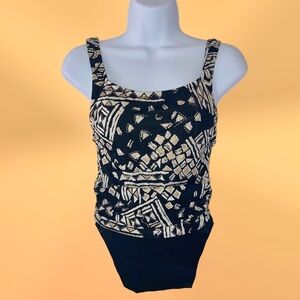 Vtg Marigo One Piece Women’s Swimsuit Attached Padded Bra Sz 12 Excellent Shape